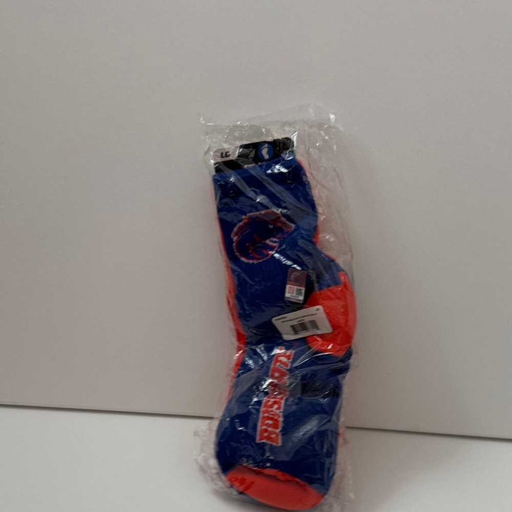 Boise State University socks.